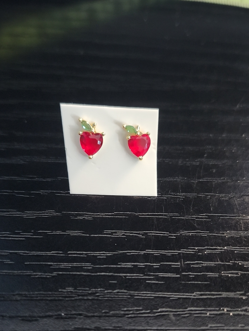Disney's Snow White Inspired Gold-Tone Poison Apple Dainty Stud Earrings